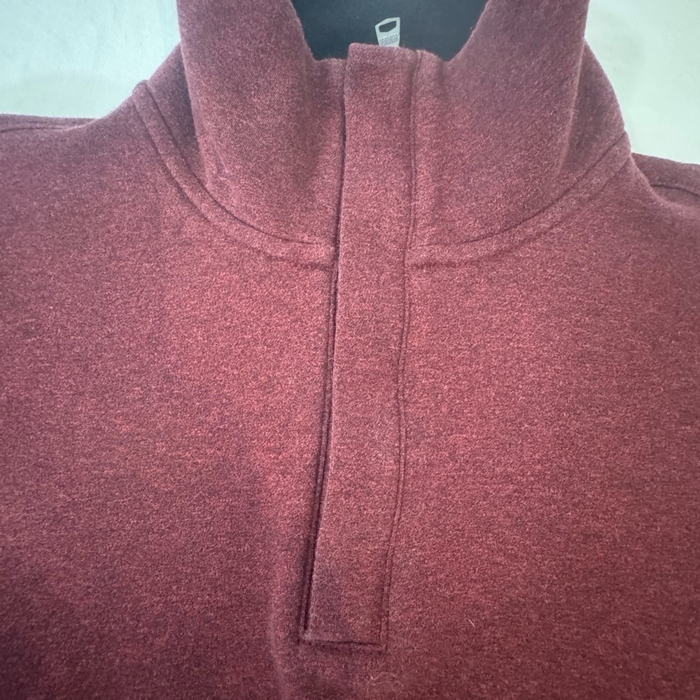 Banana Republic Men's Never Tuck Long Sleeve 1/4 Zip Ottoman Solid Pullover S/P - Picture 8 of 9